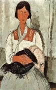 Amedeo Modigliani Gypsy Woman and Girl painting